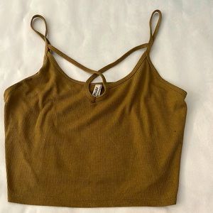 Brown crop top